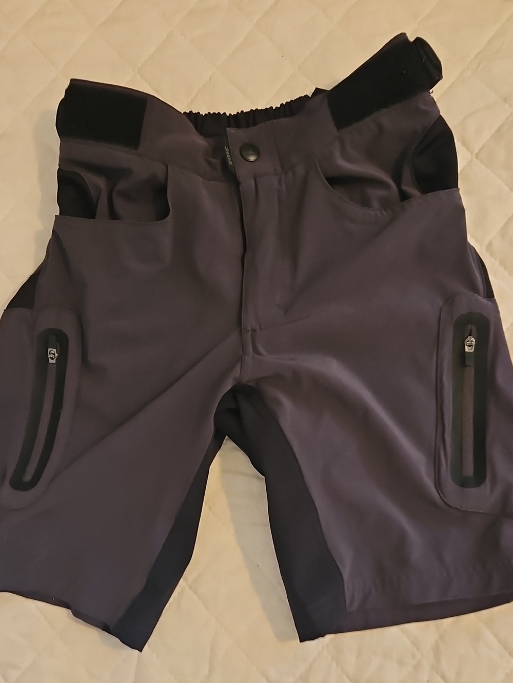 Zoic Ether Jr Boys M Performance Outdoor Mtn Bike  Shorts - Charcoal Gray